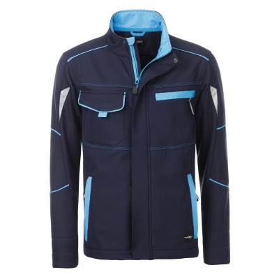 Soft shell Workwear Softshell Jacket-Level 2 colore navy/turquoise taglia XXL