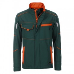 Soft shell Workwear Softshell Jacket-Level 2 colore dark-green/orange taglia XS
