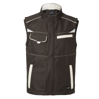 Soft shell Workwear Softshell Vest-Level 2 colore brown/stone taglia XS