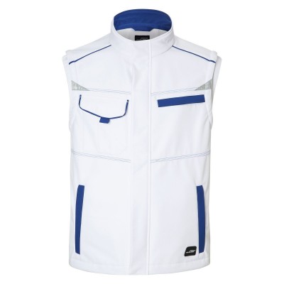 Soft shell Workwear Softshell Vest-Level 2 colore white/royal taglia M