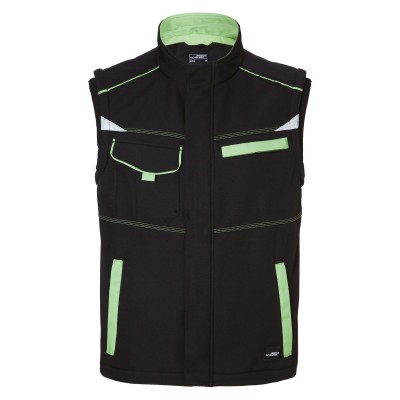 Soft shell Workwear Softshell Vest-Level 2 colore black/lime-green taglia XS