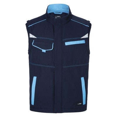 Soft shell Workwear Softshell Vest-Level 2 colore navy/turquoise taglia XS