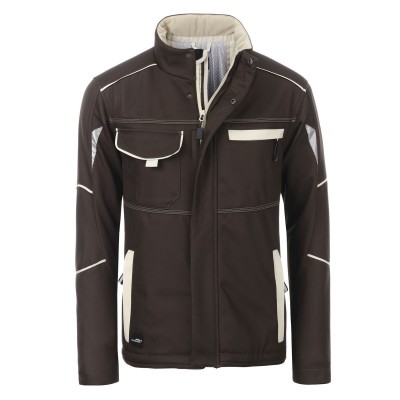Soft shell Workwear Softshell Padded Jacket-Level 2 colore brown/stone taglia XXL