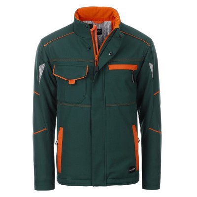 Soft shell Workwear Softshell Padded Jacket-Level 2 colore dark-green/orange taglia 3XL