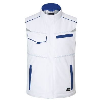 Soft shell Workwear Softshell Padded Vest-Level 2 colore white/royal taglia S