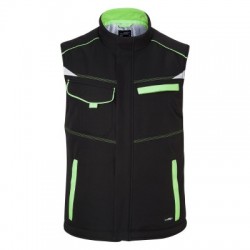 Soft shell Workwear Softshell Padded Vest-Level 2 colore black/lime-green taglia L