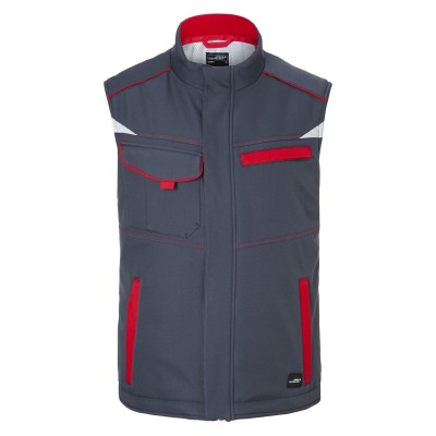 Soft shell Workwear Softshell Padded Vest-Level 2 colore carbon/red taglia L