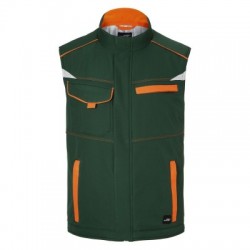 Soft shell Workwear Softshell Padded Vest-Level 2 colore dark-green/orange taglia XS