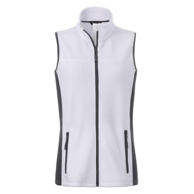 Giacche Ladies' Workwear Fleece Vest colore white/carbon taglia XS