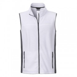 Pile Men's Workwear Fleece Vest colore white/carbon taglia S
