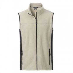 Pile Men's Workwear Fleece Vest colore stone/black taglia S