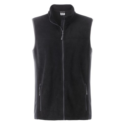 Pile Men's Workwear Fleece Vest colore black/carbon taglia S