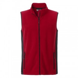 Pile Men's Workwear Fleece Vest colore red/black taglia S