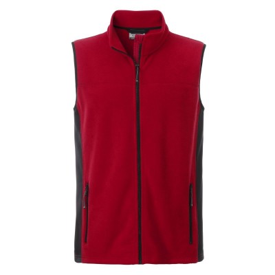 Pile Men's Workwear Fleece Vest colore red/black taglia 3XL