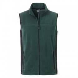 Pile Men's Workwear Fleece Vest colore dark-green/black taglia S
