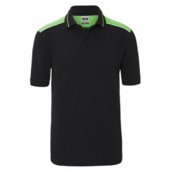 Polo Men's Workwear Polo-Level 2 colore black/lime-green taglia L