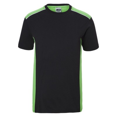T-Shirt Men's Workwear T-Shirt-Level 2 colore black/lime-green taglia XXL