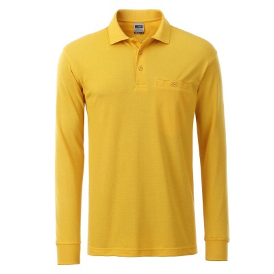 Polo Men's Workwear Polo Pocket Longsleeve colore gold-yellow taglia M