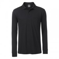 Polo Men's Workwear Polo Pocket Longsleeve colore black taglia 3XL