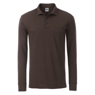 Polo Men's Workwear Polo Pocket Longsleeve colore brown taglia XL