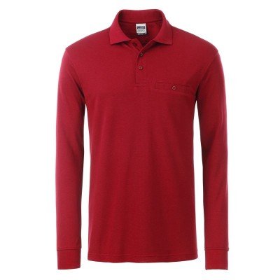 Polo Men's Workwear Polo Pocket Longsleeve colore red taglia 3XL
