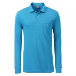 Polo Men's Workwear Polo Pocket Longsleeve colore turquoise taglia M