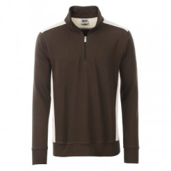 Felpe Workwear Half-Zip Sweat-Level 2 colore brown/stone taglia 3XL