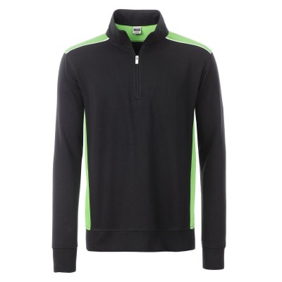 Felpe Workwear Half-Zip Sweat-Level 2 colore black/lime-green taglia S