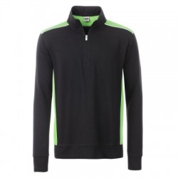 Felpe Workwear Half-Zip Sweat-Level 2 colore black/lime-green taglia S
