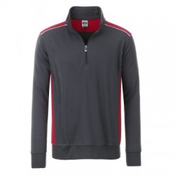 Felpe Workwear Half-Zip Sweat-Level 2 colore carbon/red taglia S