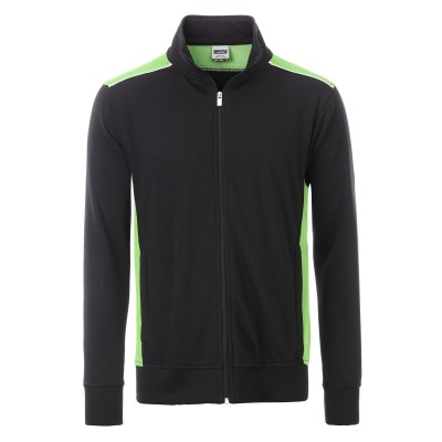 Felpe Men's Workwear Sweat Jacket-Level 2 colore black/lime-green taglia S