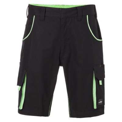 Pantaloni Workwear Bermudas-Level 2 colore black/lime-green taglia 44