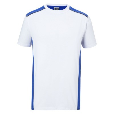T-Shirt Men's Workwear T-Shirt-Level 2 colore white/royal taglia L