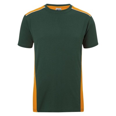 T-Shirt Men's Workwear T-Shirt-Level 2 colore dark-green/orange taglia L