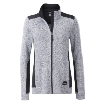 Pile Ladies' Knitted Workwear Fleece Jacket colore white-melange-carbon taglia XS