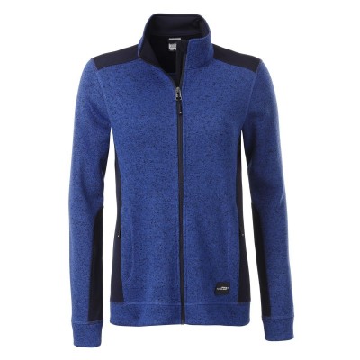 Pile Ladies' Knitted Workwear Fleece Jacket colore royal-melange-navy taglia XS