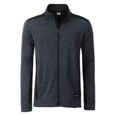 Pile Men's Knitted Workwear Fleece Jacket colore carbon-melange/black taglia M