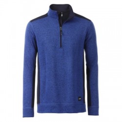 Pile Men's Knitted Workwear Fleece Half-Zip colore royal-melange-navy taglia S