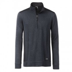 Pile Men's Knitted Workwear Fleece Half-Zip colore carbon-melange/black taglia S