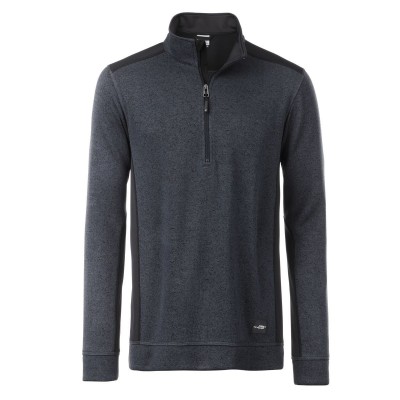 Pile Men's Knitted Workwear Fleece Half-Zip colore carbon-melange/black taglia L