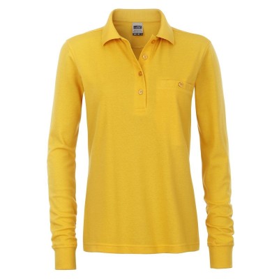 Polo Ladies' Workwear Polo Pocket Longsleeve colore gold-yellow taglia XS