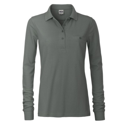 Polo Ladies' Workwear Polo Pocket Longsleeve colore dark-grey taglia XS