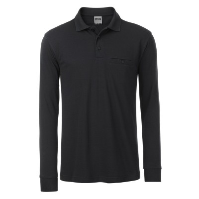 Polo Men's Workwear Polo Pocket Longsleeve colore black taglia S