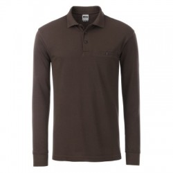 Polo Men's Workwear Polo Pocket Longsleeve colore brown taglia M