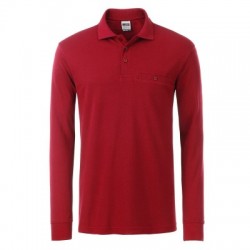 Polo Men's Workwear Polo Pocket Longsleeve colore red taglia XS