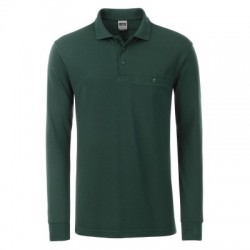 Polo Men's Workwear Polo Pocket Longsleeve colore dark-green taglia M