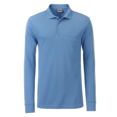 Polo Men's Workwear Polo Pocket Longsleeve colore aqua taglia 3XL