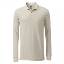 Polo Men's Workwear Polo Pocket Longsleeve colore stone taglia L