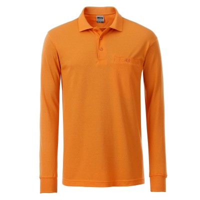 Polo Men's Workwear Polo Pocket Longsleeve colore orange taglia XS