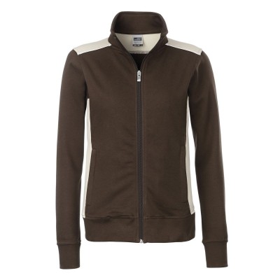 Felpe Ladies' Workwear Sweat Jacket-Level 2 colore brown/stone taglia M